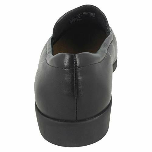 Clarks Georgia Extra Wide EE Fit Ladies Black Leather Loafer Moccasin Slip On Shoes
