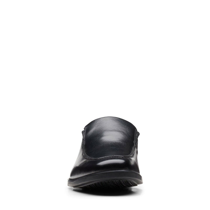 Clarks Howard Edge Mens Black Leather G Fit Oxford Loafers Slip On Formal Shoes