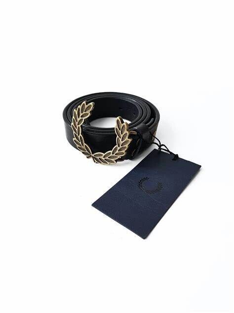 FRED PERRY REAL LEATHER MENS LADIES UNISEX BLACK 1 INCH BELT SIZE 36