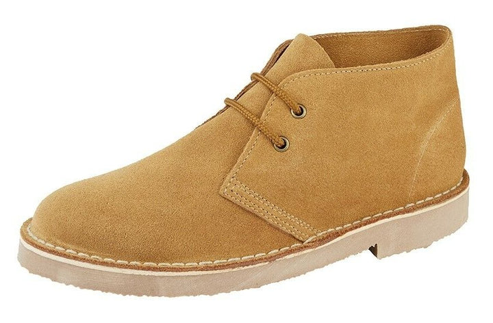 Roamers M467BS Sand Tan 2 Eyelet Suede Desert Boots Mens Sizes 4 -13 UK
