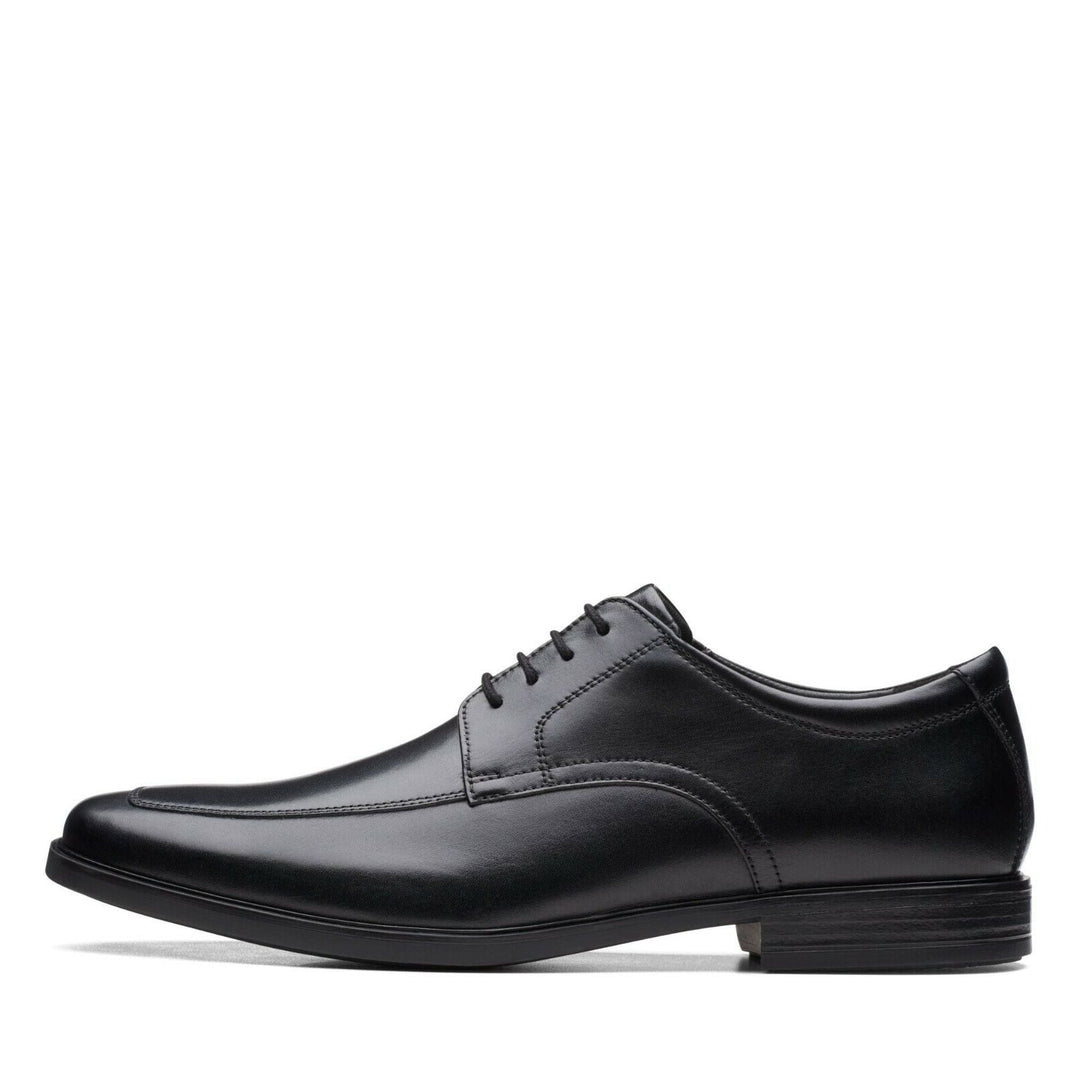Clarks Howard Apron Mens Black Leather G Fitting Oxford Lace Up