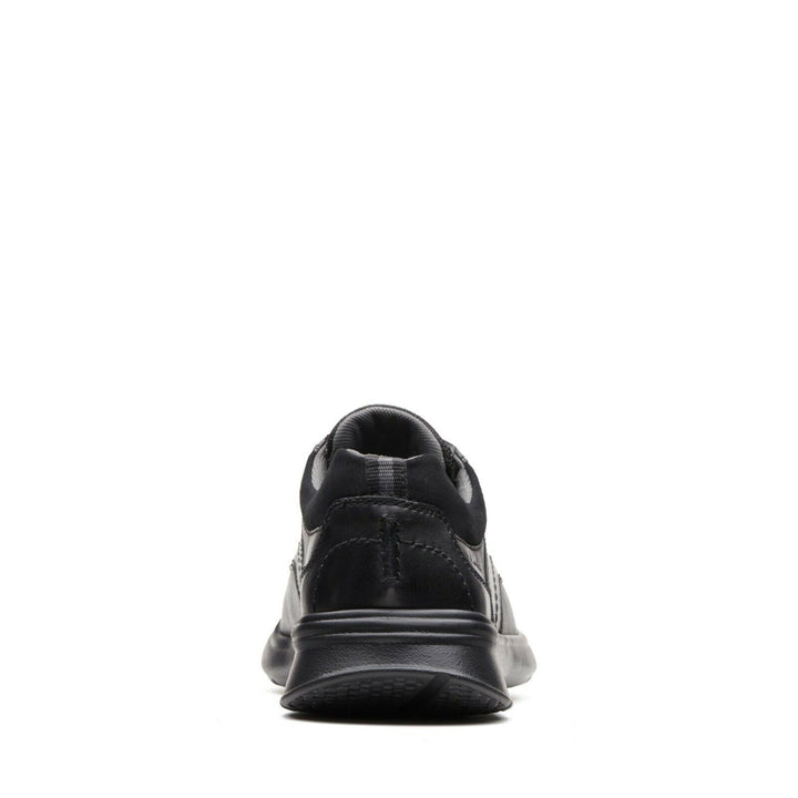 Clarks Cotrell Edge WIDE H FITTING Black Smooth Leather Lightweight Lace Up Shoes