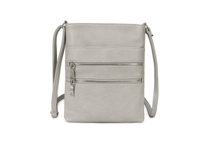 Long & Son London Ladies Soft Crossbody Handbag With Adjustable Strap Silver