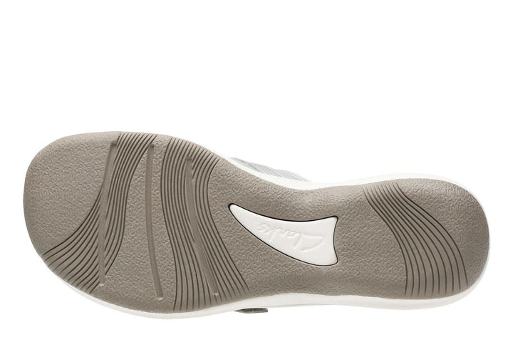 Clarks Brinkley Sea Ladies Adjustable Toe Post Flip Flop Sandals Silver