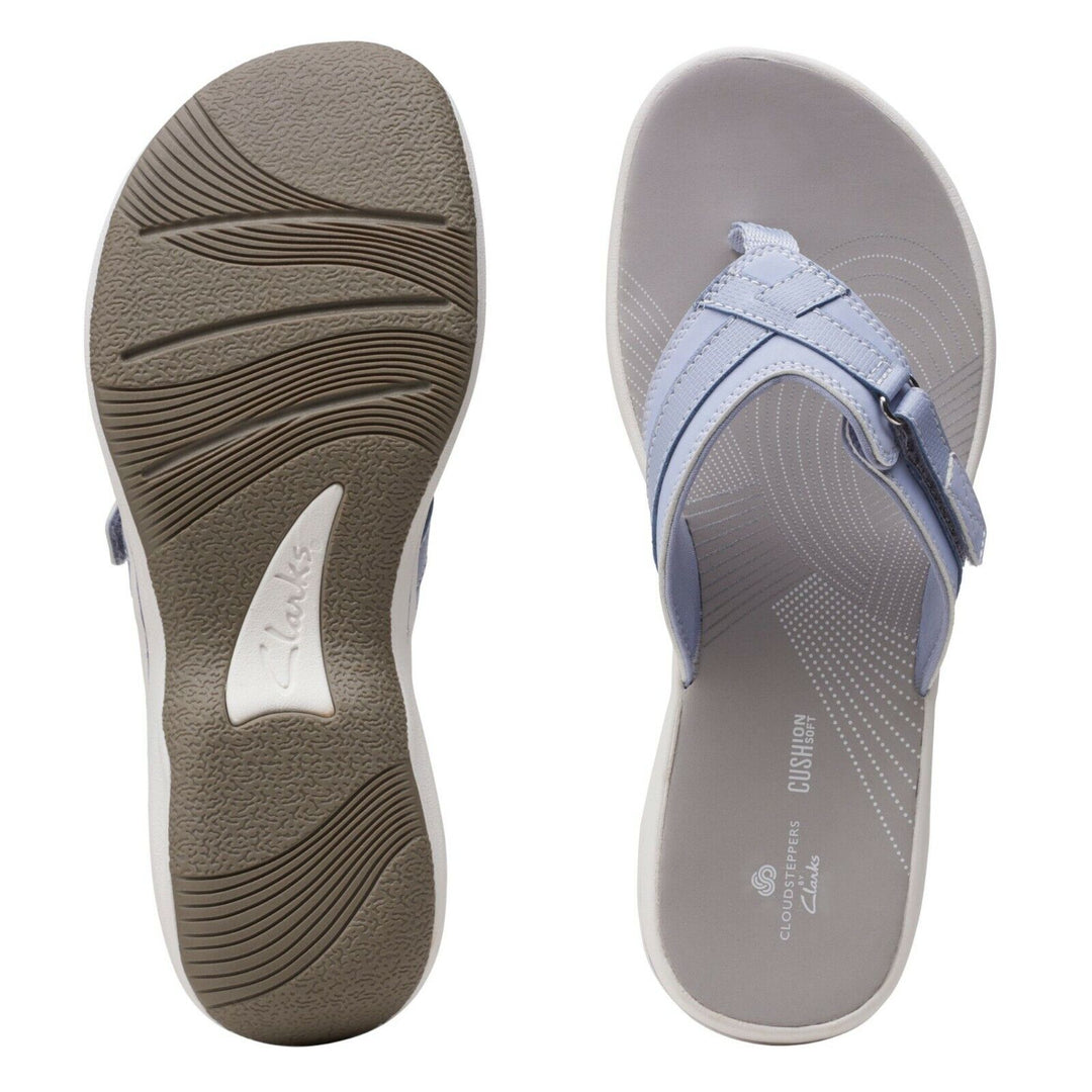 Clarks Brinkley Sea Womens Adjustable Toe Post Flip Flop Sandals Lavender