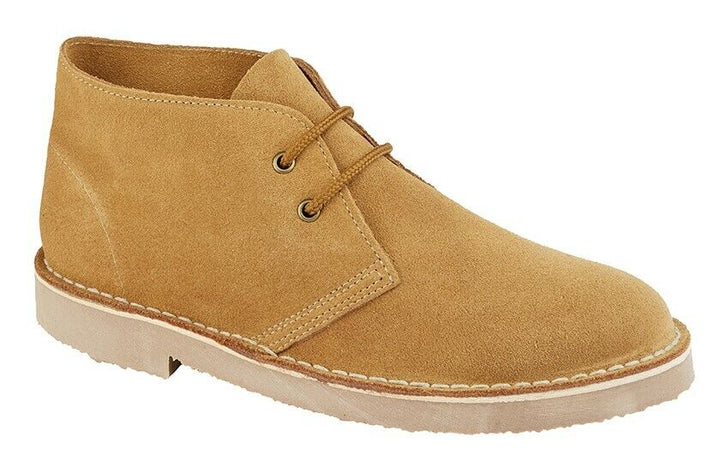 Roamers M467BS Sand Tan 2 Eyelet Suede Desert Boots Mens Sizes 4 -13 UK