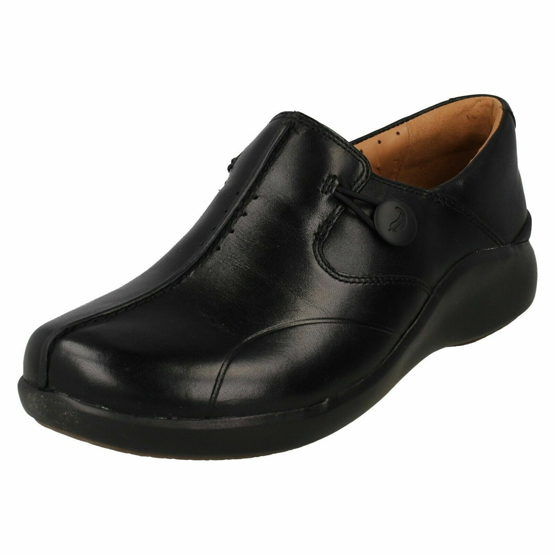 Leather Unloop Clarks Shoes Clarks Un Loop WIDE E FIT Black