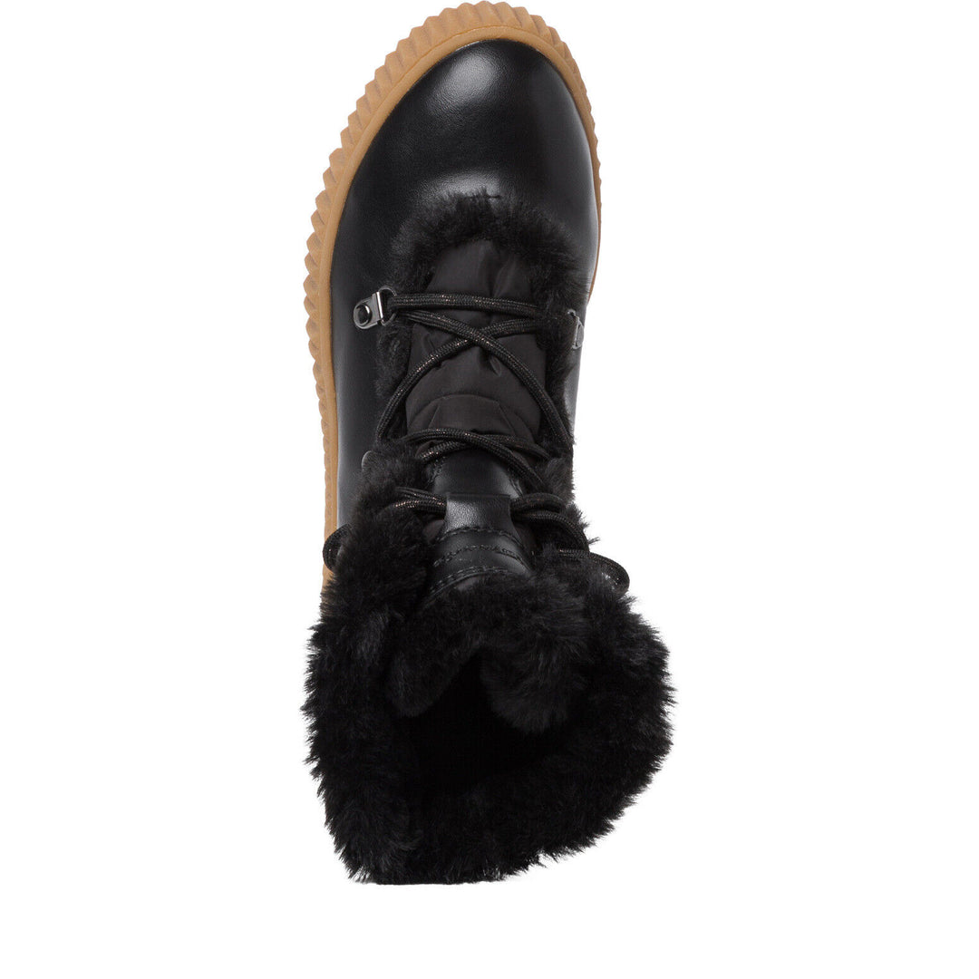 Tamaris 26854 Duo Tex Ladies Waterproof Lace Up Snow Boots Memory Foam Black