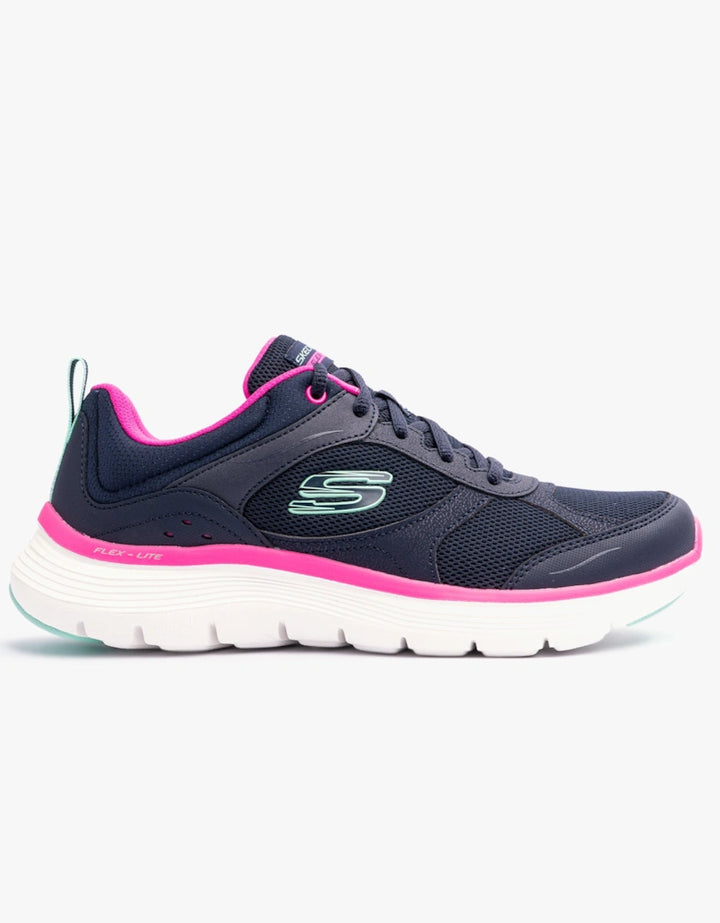 Skechers Fresh Touch Women Navy/Pink Lace-Up Trainers with Lightweight, Comfortable Fit and Memory Foam