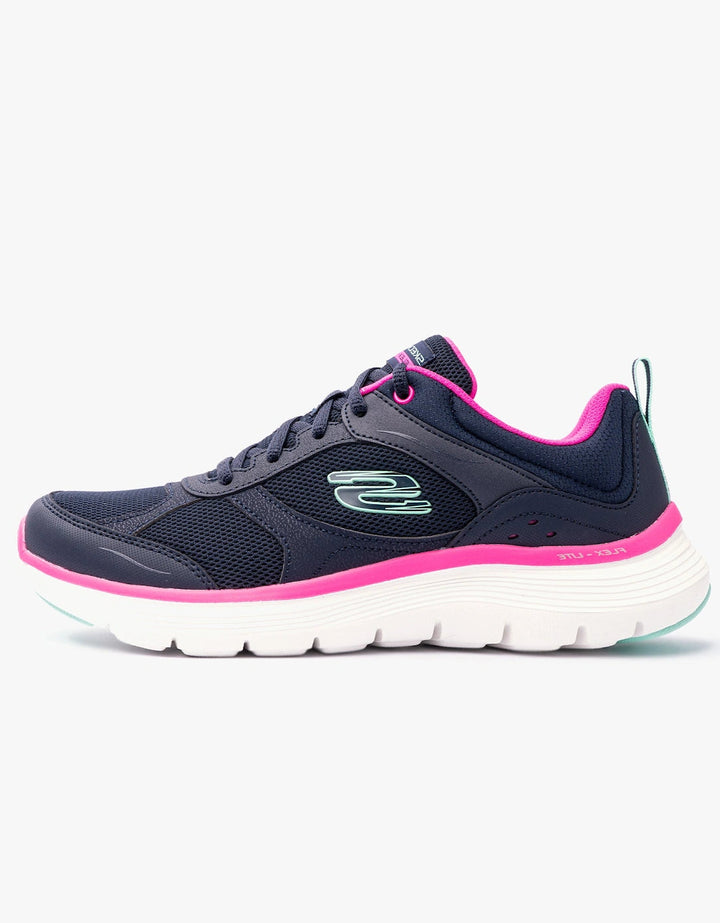 Skechers Fresh Touch Women Navy/Pink Lace-Up Trainers with Lightweight, Comfortable Fit and Memory Foam