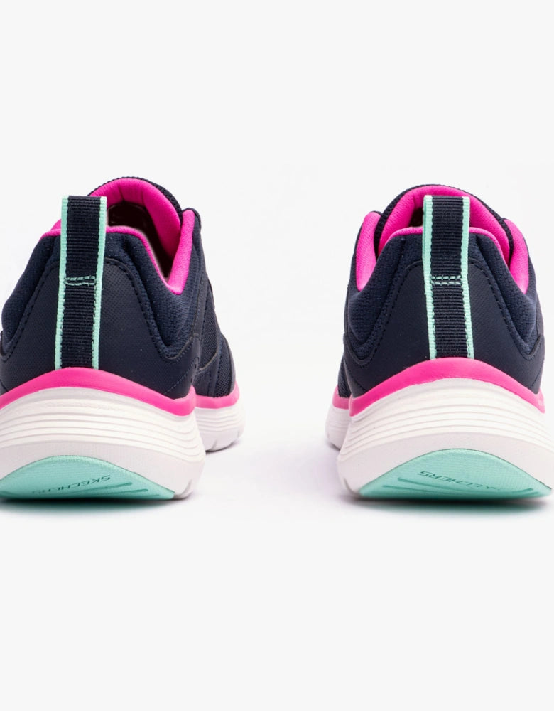 Skechers Fresh Touch Women Navy/Pink Lace-Up Trainers with Lightweight, Comfortable Fit and Memory Foam