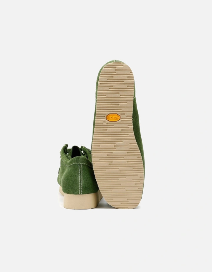 Clarks Originals Wallabee 2604 Mens  Green Suede Square Toe Casual Shoes