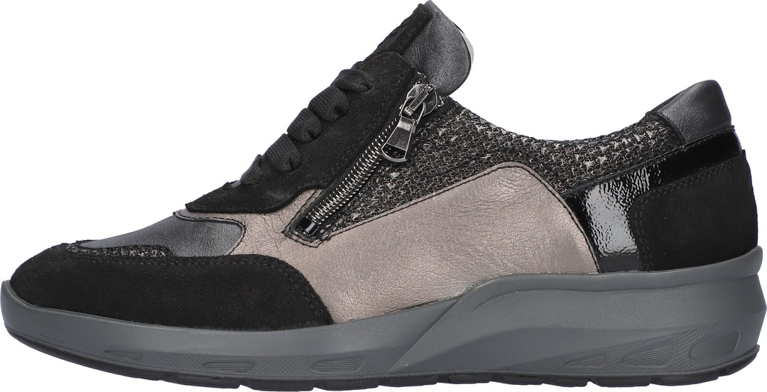 Waldlaufer M-Tonia Ladies Extra Wide Fitting Lace Up Athleisure Trainers