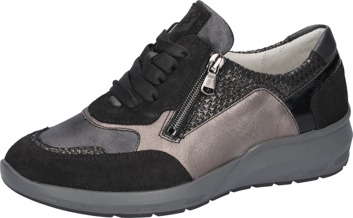 Waldlaufer M-Tonia Ladies Extra Wide Fitting Lace Up Athleisure Trainers