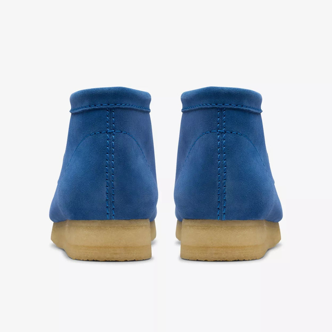 CLARKS ORIGINALS WALLABEE EVO MENS SUEDE WALLABEE BOOT LACE UP SQUARE TOE RUBBER SOLE BLUE