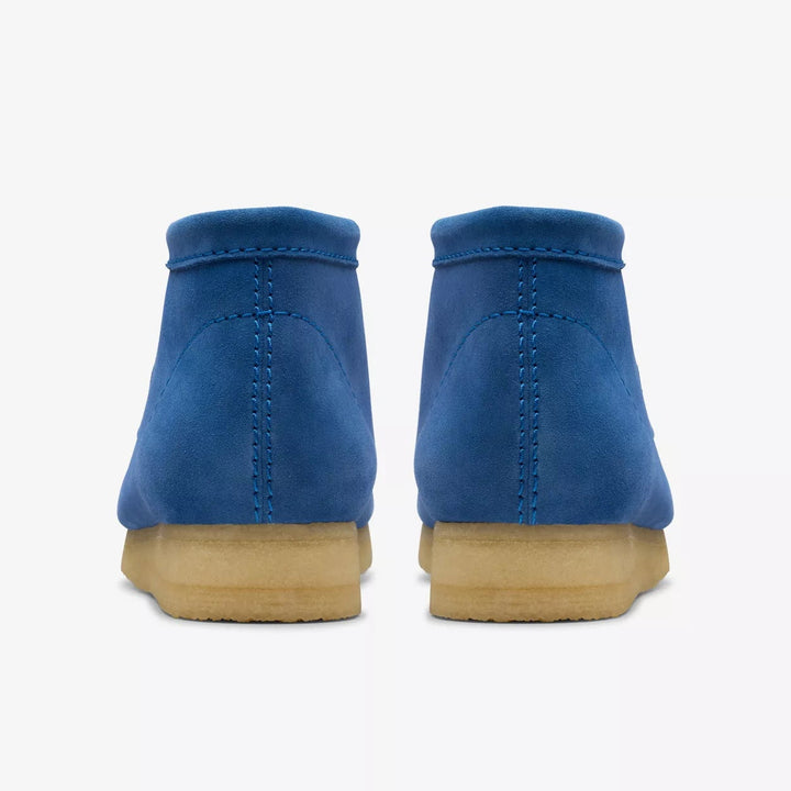 CLARKS ORIGINALS WALLABEE EVO MENS SUEDE WALLABEE BOOT LACE UP SQUARE TOE RUBBER SOLE BLUE