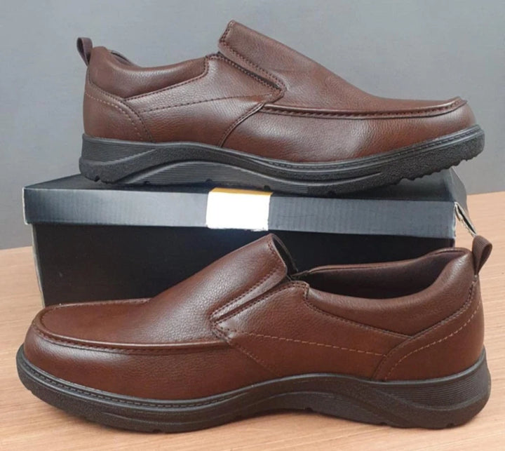 Charles Southwell Shane Men's Wide Fit Brown Slip-On Loafers Comfort Fit Shoes