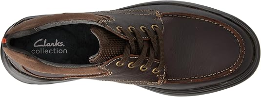 Clarks Cotrell Edge WIDE H FIT Oily Leather Lightweight  Lace Up Shoes Brown
