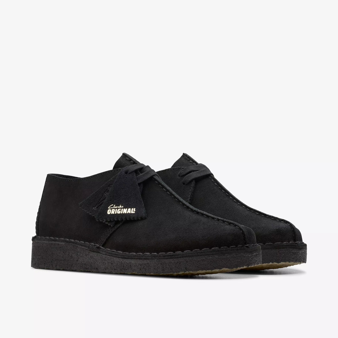 Clarks Originals Bank Robbers Desert Trek Suede Boots With Crepe Soles Black