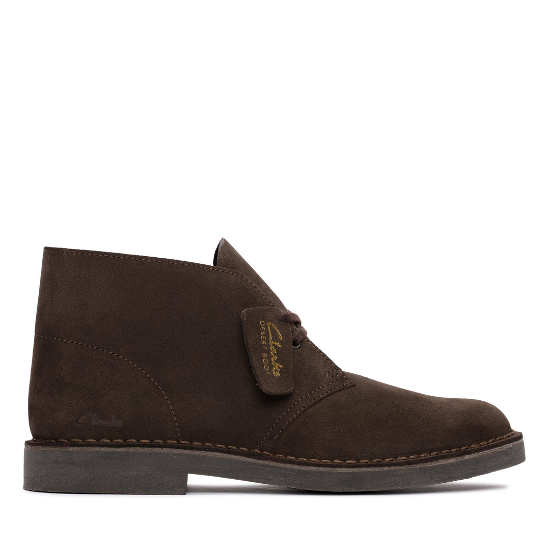 CLARKS ORIGINALS DESERT BOOT EVO SUEDE LEATHER ORTHOLITE REMOVABLE SOLES DARK BROWN