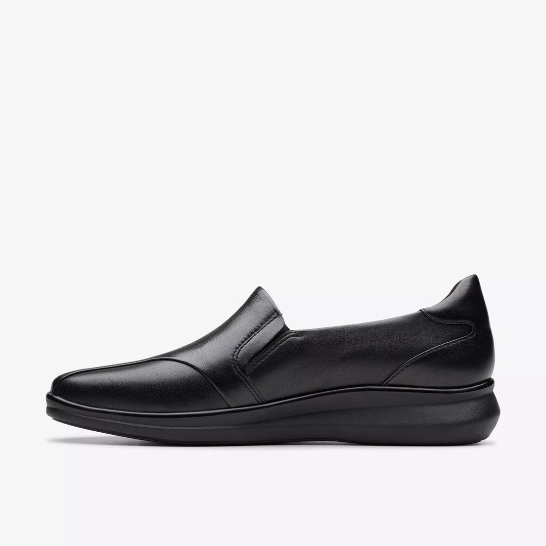 Clarks Artisan Lynell Edge Ladies Standard D Fitting Black Leather Comfort Walking Shoes
