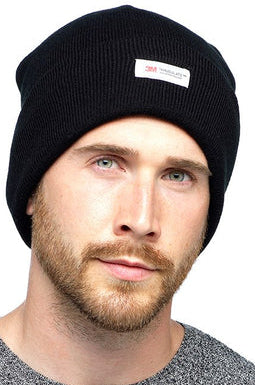 Adults Mens Thermal 3M Thinsulate Beanie Hat One Size Black Or Navy