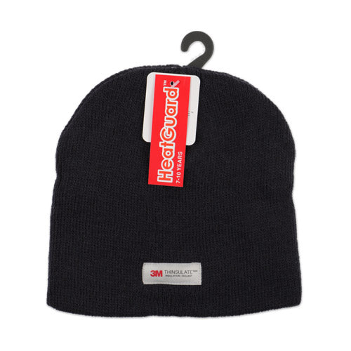 HeatGuard Kids Thinsulate Thermal Beanie Hat Black Navy Or Grey