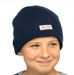 HeatGuard Kids Thinsulate Thermal Beanie Hat Black Navy Or Grey