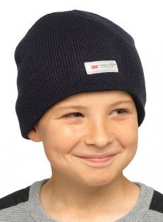 HeatGuard Kids Thinsulate Thermal Beanie Hat Black Navy Or Grey
