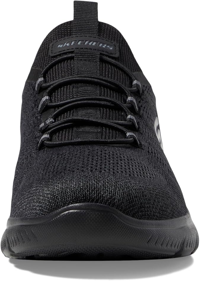 Skechers Slip Ins Key Pace Mens Bungee Hands Free Vegan Trainers Black/Black