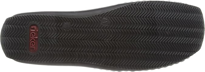 Rieker Antistress L1760 Ladies Black Leather Touch Fasten Shoes