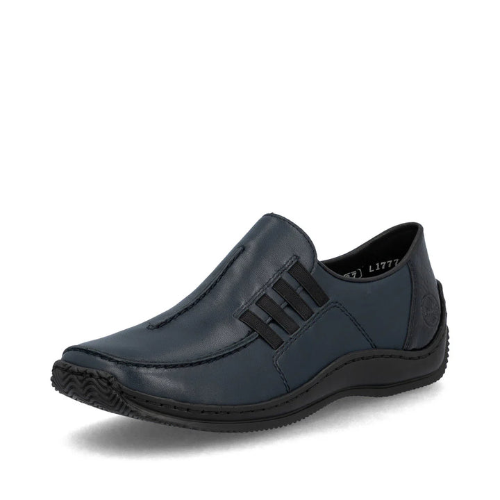 Rieker L1777 Antistress Womens Navy Leather Walking Casual Comfort Slip On Shoes