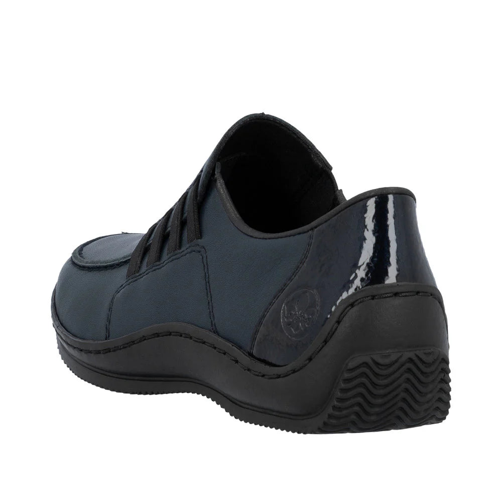 Rieker L1777 Antistress Womens Navy Leather Walking Casual Comfort Slip On Shoes