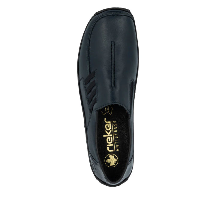 Rieker L1777 Antistress Womens Navy Leather Walking Casual Comfort Slip On Shoes