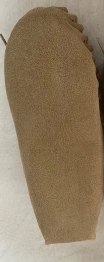 Mokkers LS321S Ladies Soft Bottom Beige Suede Faux Fur Cuff Warm Lined Moccasins