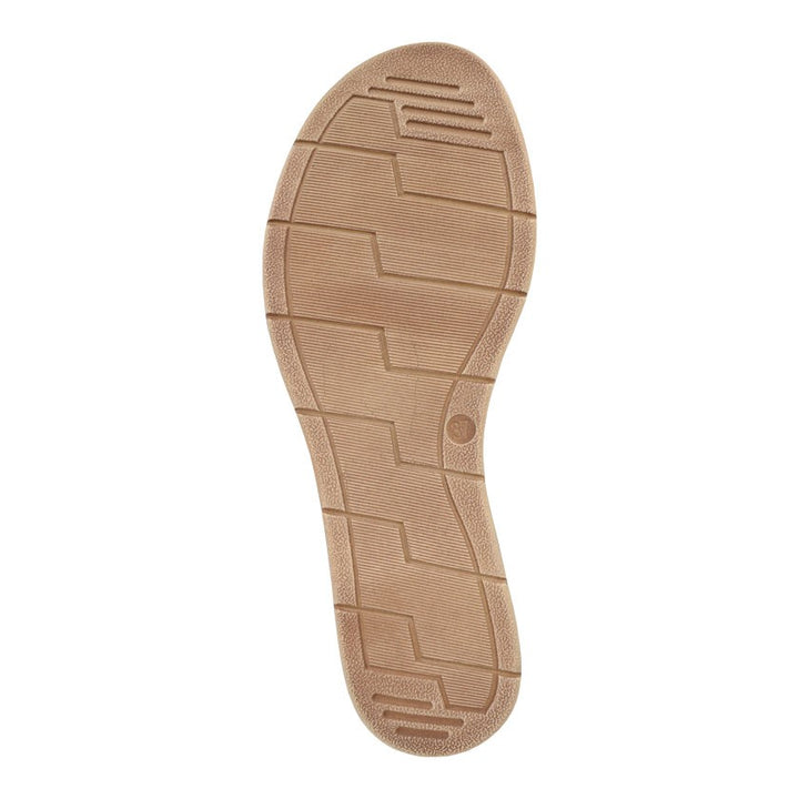 Cipriata L635 Sarina Ladies Low Wedge Light Weight Crossover Sandals With Buckle Ankle Strap Beige Metallic