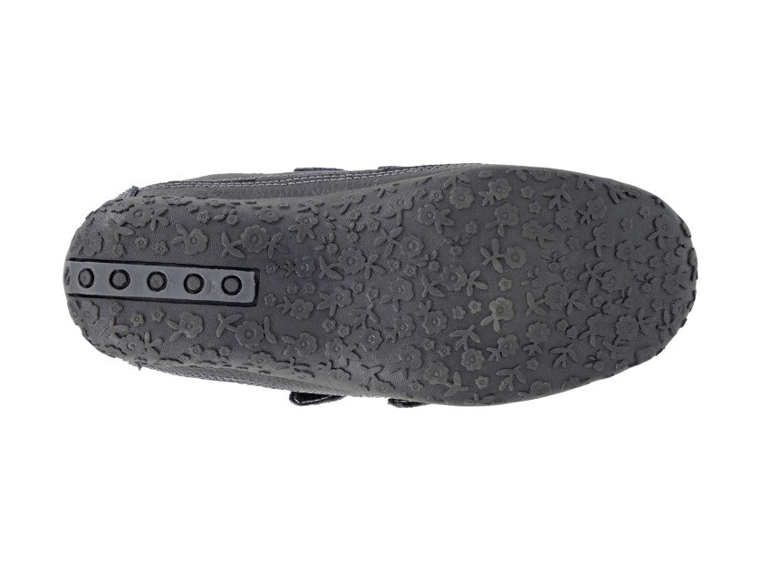 Boulevard L924 Ladies WIDE FIT EEE Black Leather Upper/Lined Double Strap Touch Fasten Shoes