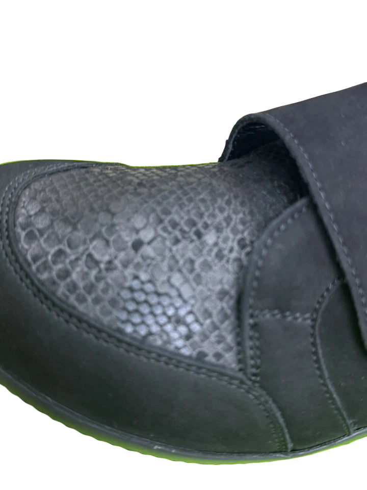 Waldlaufer 815M32/302 M-IRA Womens EXTRA EEE/4E WIDE Fit Black Suede/Lycra M-Ira Touch Fasten Ortho Shoes (Copy)