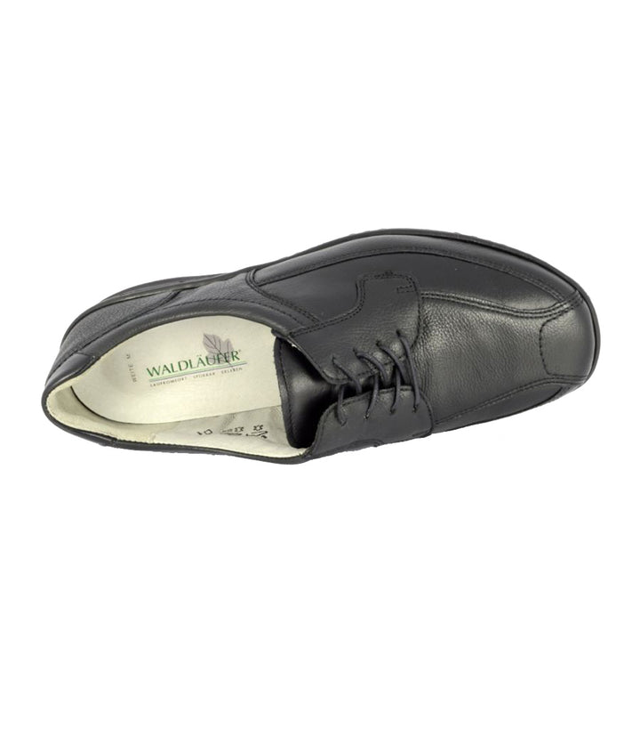 Waldlaufer 820001 300 001 Monic Extra Wide Fit Black Leather Lace Up Shoes With Removable Insoles