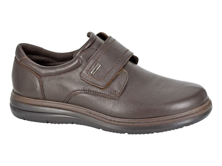 IMAC M337 Mens Brown Leather Extra Wide Waterproof Velcro Strap Casual Italian Shoes