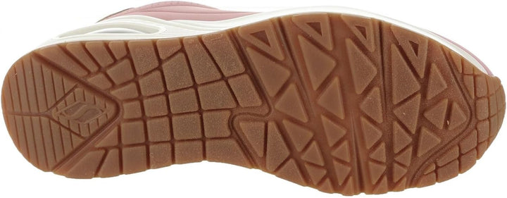 Skechers Street Uno Shimmer Away Ladies Bungee Lace Slip On Wedge Wipe Clean Athleisure Trainers Pink