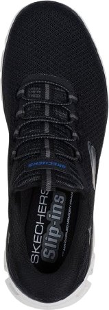 Skechers Slip Ins Glide Step Noxus Bungee Elasticated Hands Free Slip On Trainers With Memory Foam Black