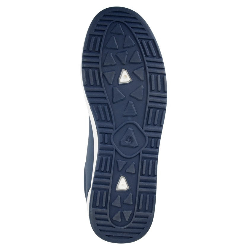 Dek T769CG Men's Navy/White Synthetic Nubuck/Microfibre Twin Stripe Retro Lace Trainer
