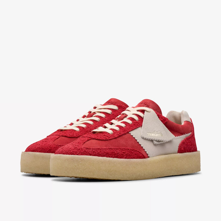 Clarks Originals Mens Tor 80 Suede Lace Up Trainers/Casual Shoes Red Combination