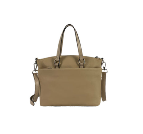 Long & Son Ladies Softee Medium Tote Bag Handbag With Detachable Straps Beige