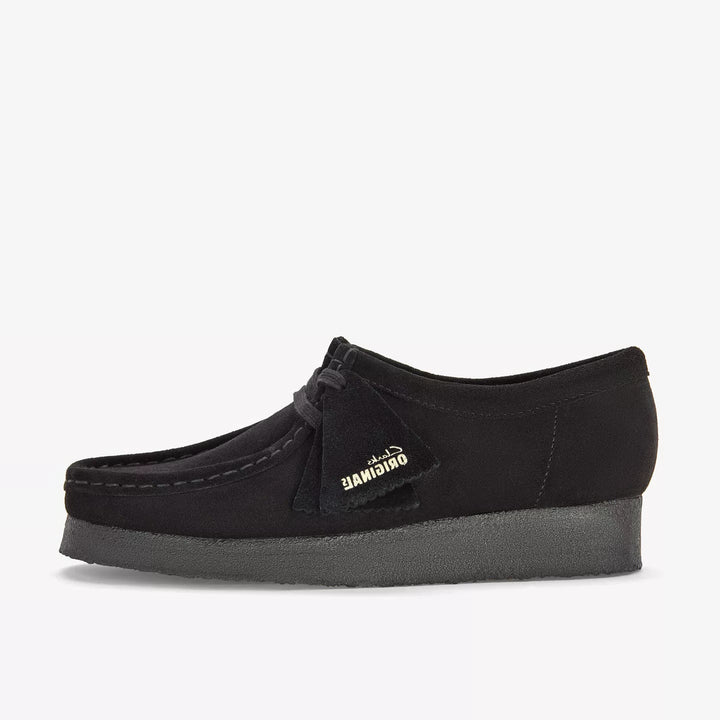 Clarks Originals Mens Black Suede Lace Up Wallabees With Crepe Soles