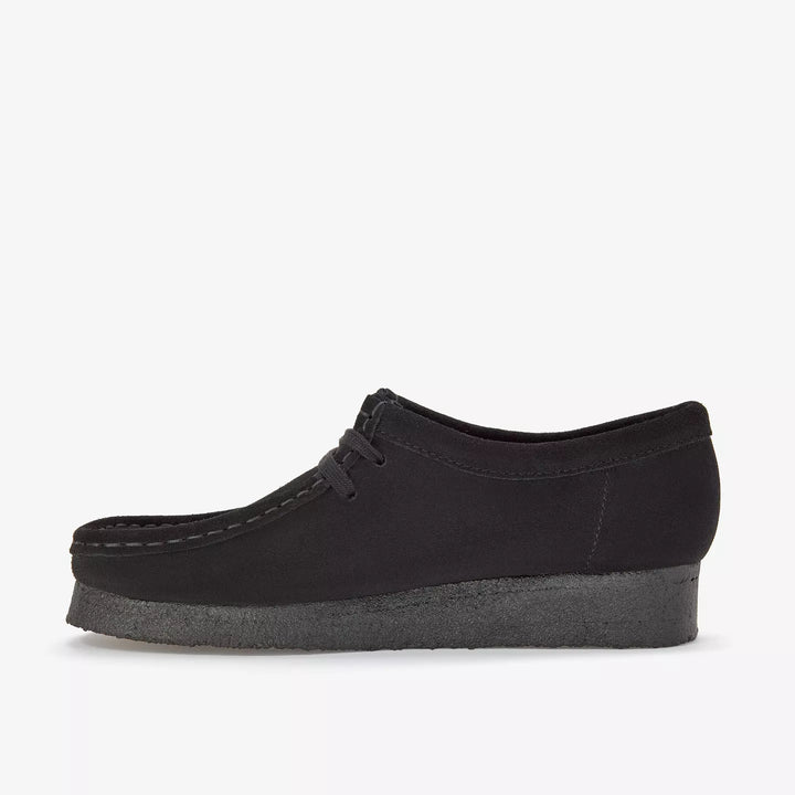 Clarks Originals Mens Black Suede Lace Up Wallabees With Crepe Soles