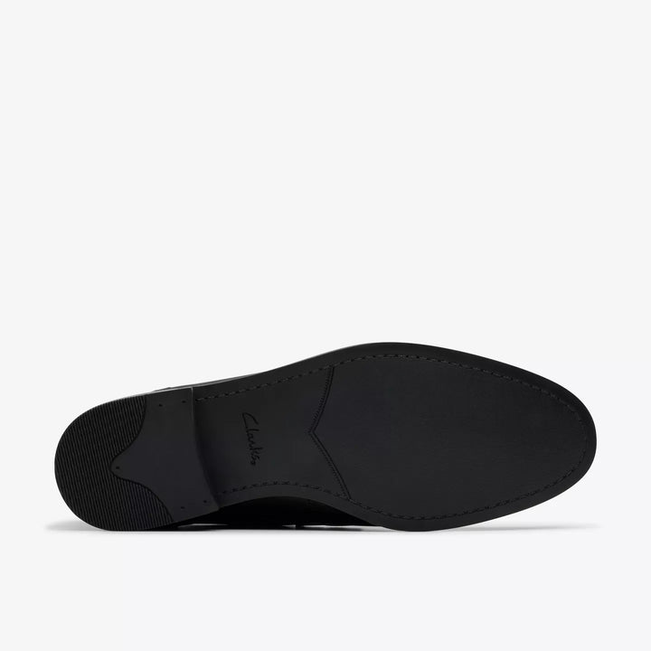 Clarks Signature Brandon Step Mens Smart Leather Loafers G Fit Black