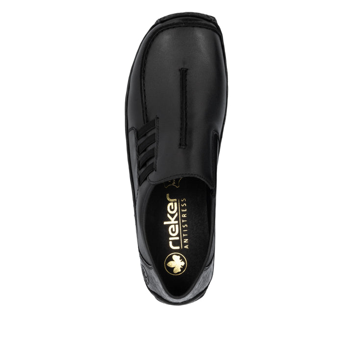 Rieker L1777 Antistress Womens Black Leather Wide fit Walking Casual Comfort Shoes