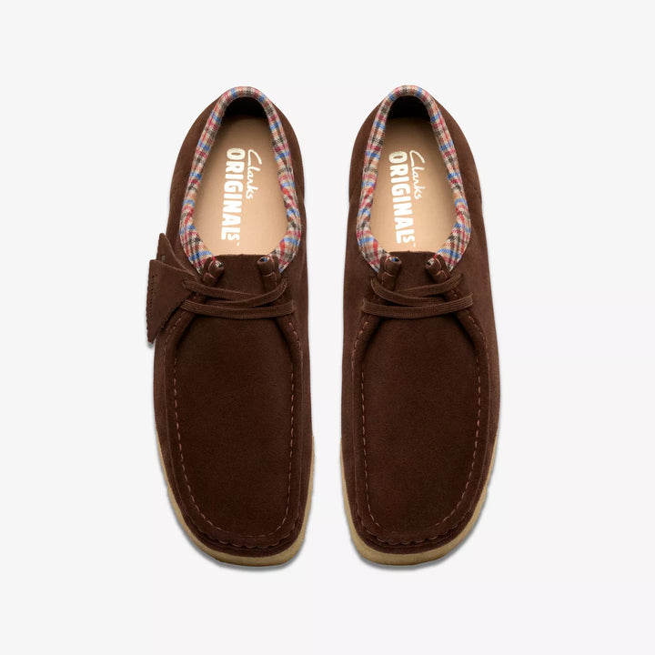 Clarks Originals Mens Chocolate Combi Suede Wallabee Lace Up Crepe Soles